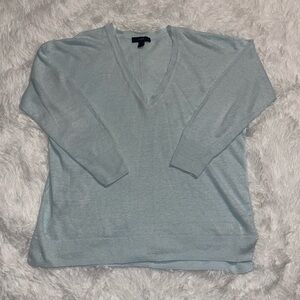 J. Crew Light Blue V-Neck Sweater